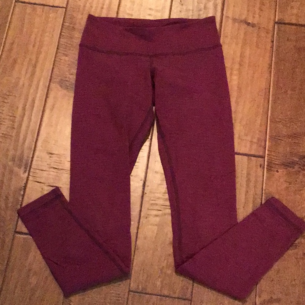 Lululemon red Wunder Under tights (6)